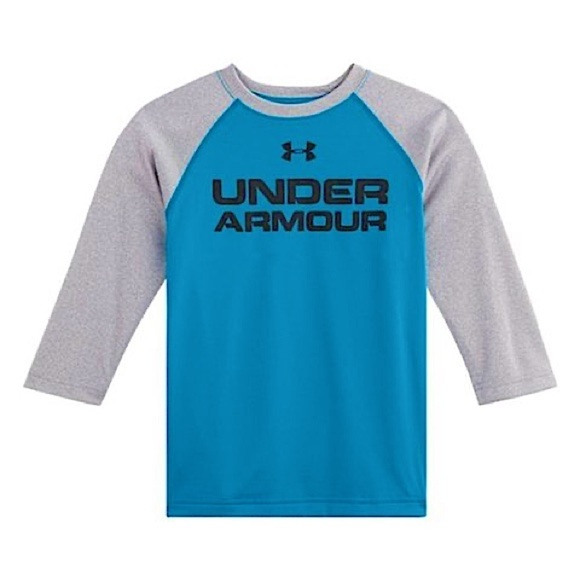 Under Armour Logo‎ Three-Quarter Sleeve Tee - Boys - Picture 1 of 7